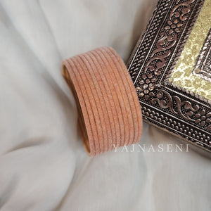 Velvet Bangles - Peach
