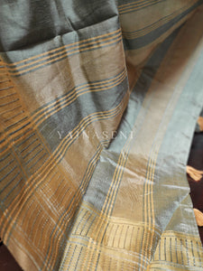 Bamboo soft silk saree : Sage