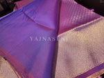 Load image into Gallery viewer, Banarasi Soft Silk Saree x Light Gold Zari - Violet
