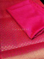 Load image into Gallery viewer, Banarasi Soft Silk Saree x Light Gold Zari - Hot Pink
