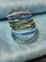 Load image into Gallery viewer, Bangle stack - Aquamarine
