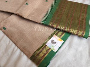 Kanchipuram Pure Cotton saree - Earthy hues