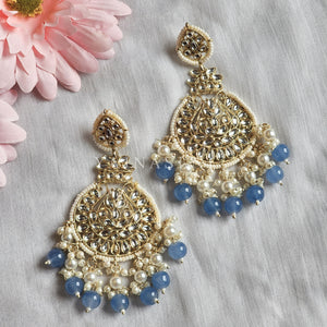 MITHRA earrings (pigeon blue)