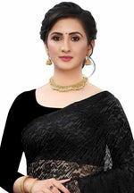 Load image into Gallery viewer, Lace Saree - Black

