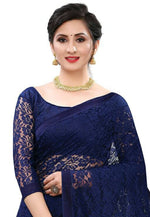 Load image into Gallery viewer, Lace Saree - Dark Blue
