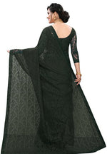 Load image into Gallery viewer, Lace Saree - Timber Green
