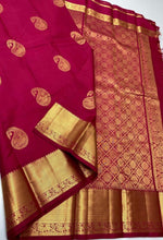 Load image into Gallery viewer, Rani - Pure Kanjivaram Silk Saree with Gold Zari
