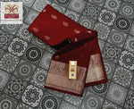 Load image into Gallery viewer, Maroon - Pure Kanjivaram Silk Saree with Silver Zari
