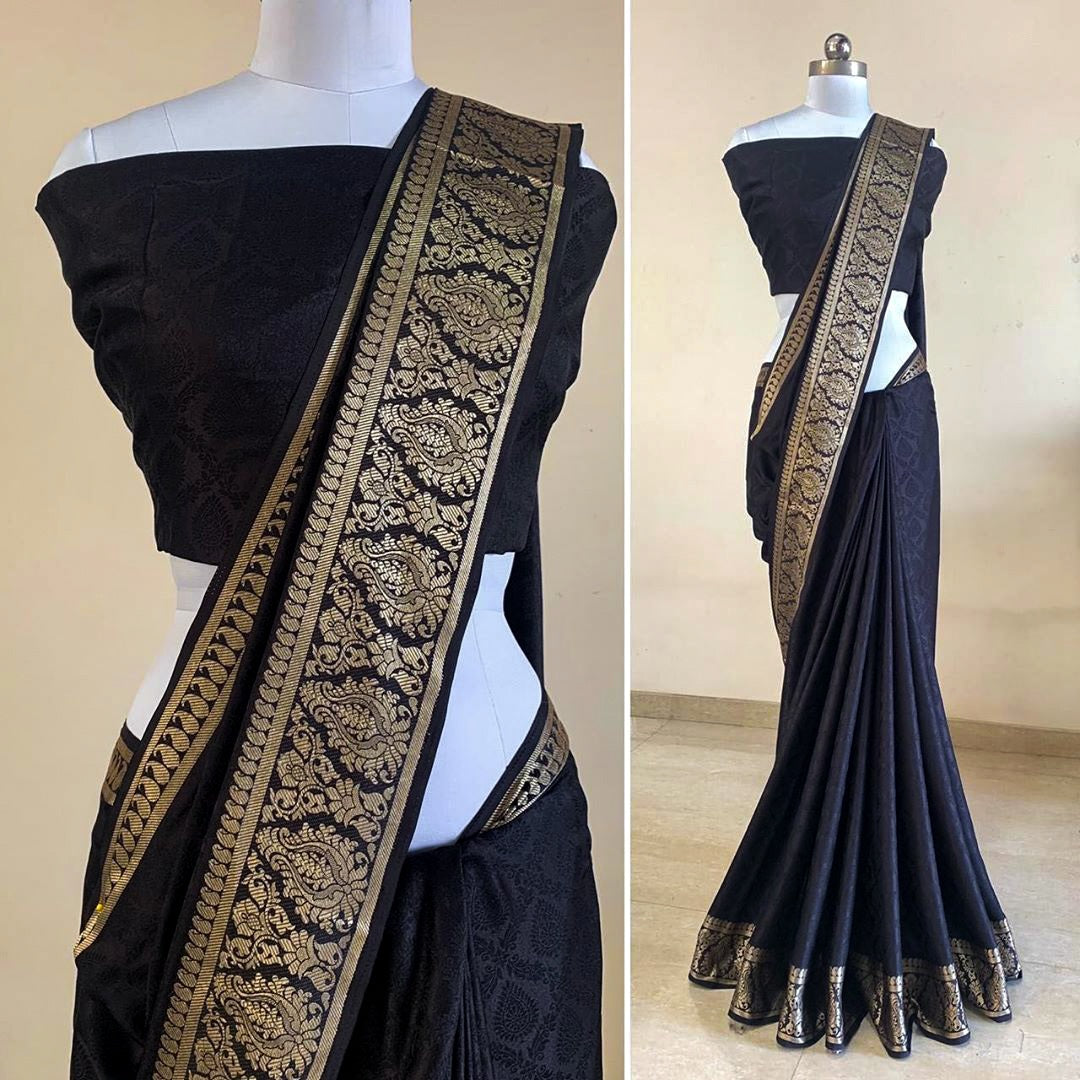 Sana Silk Saree - Black