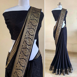 Sana Silk Saree - Black