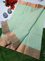 Load image into Gallery viewer, Soft Cotton Tissue Saree - Mint
