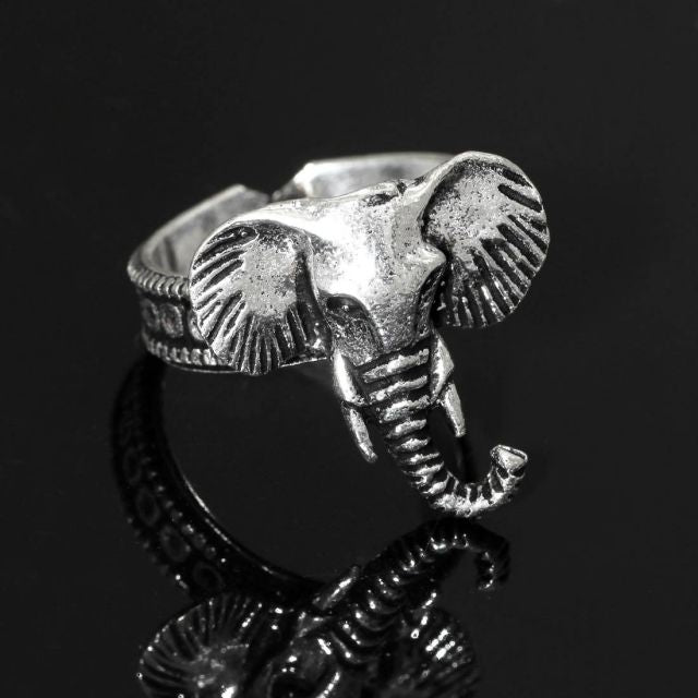 Elephant Ring - Oxidised Silver