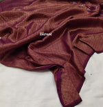 Load image into Gallery viewer, Soft silk banarasi x Copper &amp; Siiver Zari Saree - Wine
