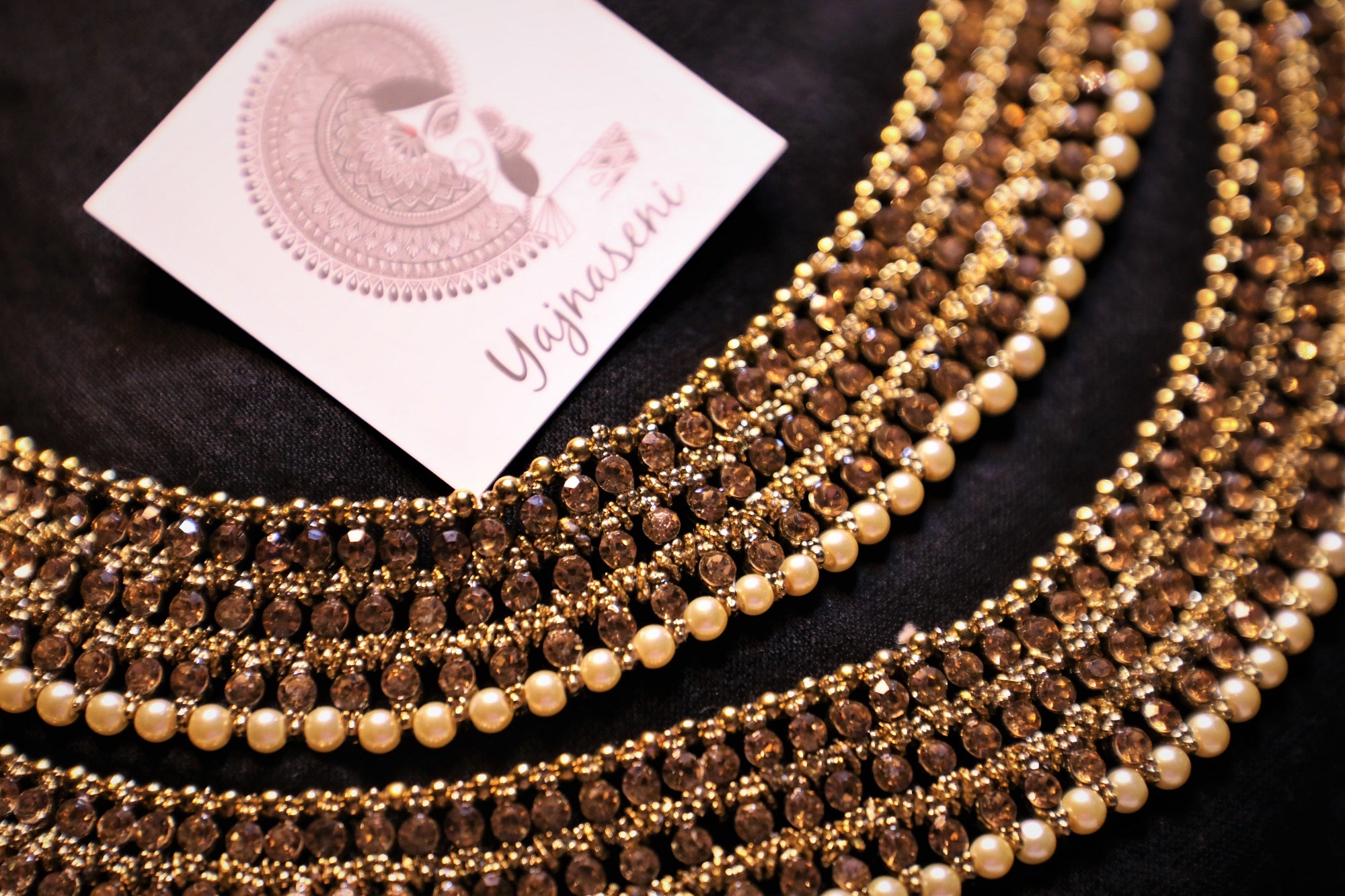 Anklet - Triple layer Champagne