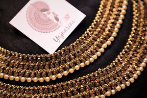 Anklet - Triple layer Champagne