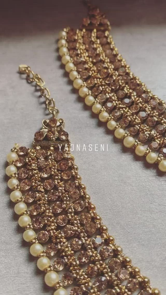 Anklet - Triple layer Champagne