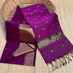 Load image into Gallery viewer, Maheswari Silk Cotton Saree - Violet

