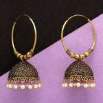 Load image into Gallery viewer, Ring Jhumka - White
