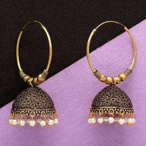 Ring Jhumka - White
