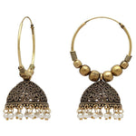 Load image into Gallery viewer, Ring Jhumka - White
