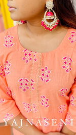 Load image into Gallery viewer, Kurti set - EESHANI : salmon x pink
