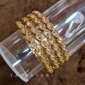 THE MINIMALIST - reversed AD set of 4 bangles (champagne)