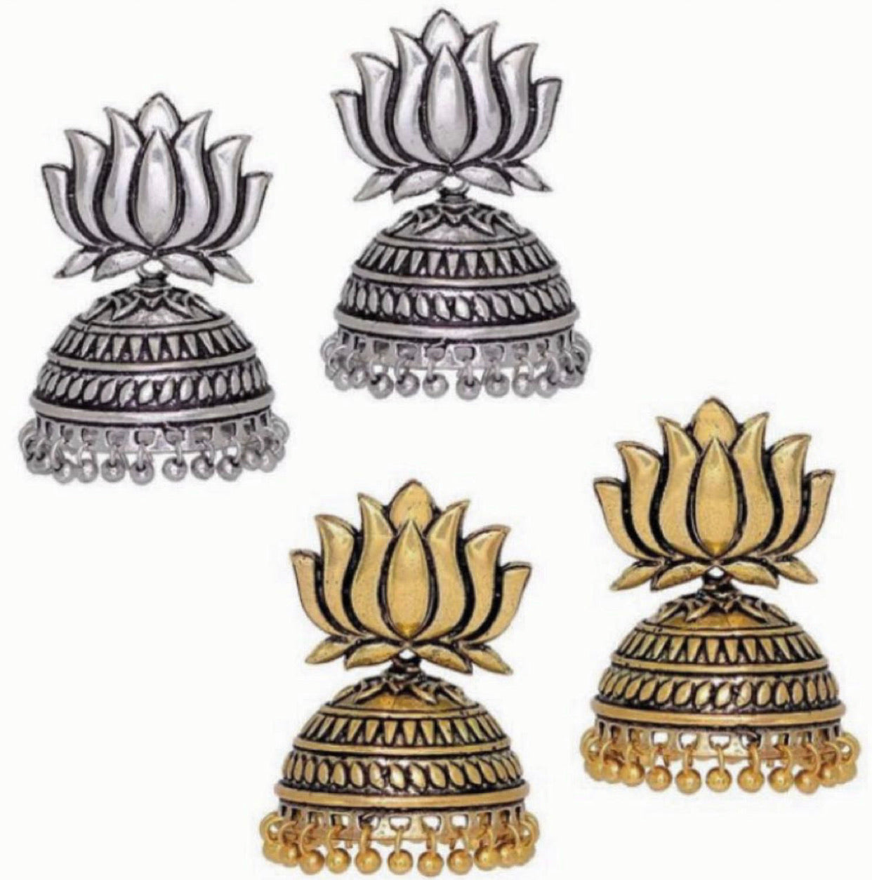 Lotus Jhumka