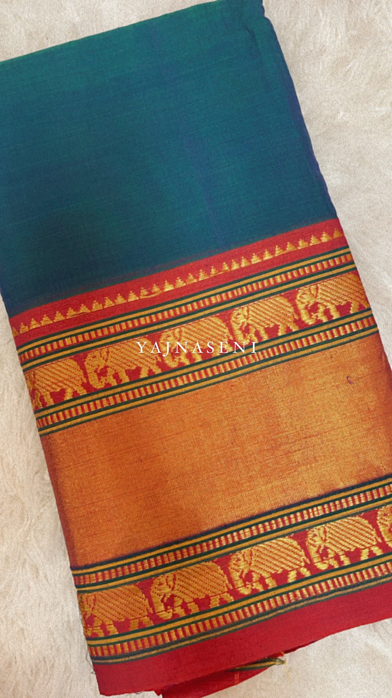 Elephant border series - Blue