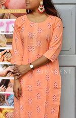Load image into Gallery viewer, Kurti set - EESHANI : salmon x pink
